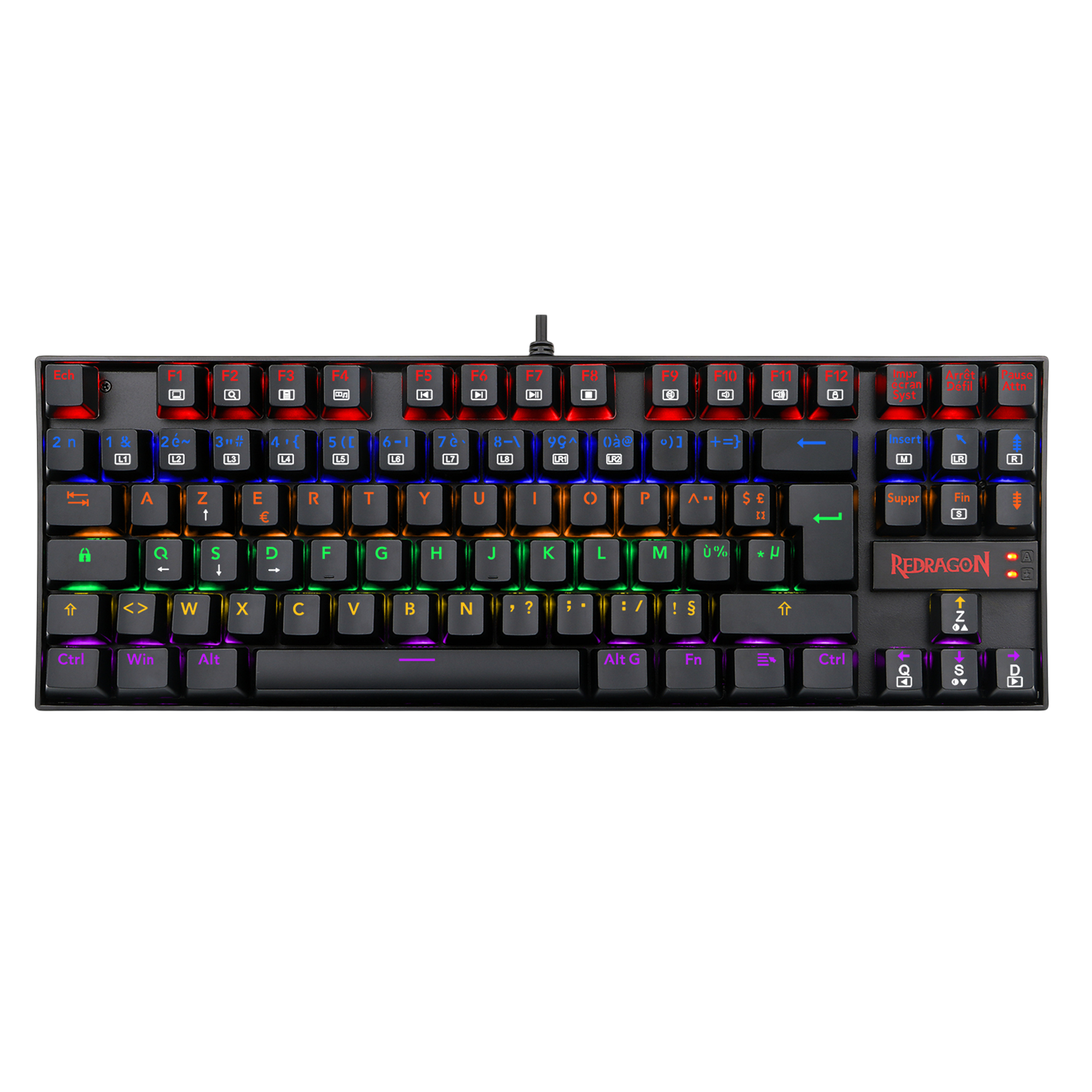 Redragon K552-KR-FR Rainbow Backlight TKL Mechanical Gaming Keyboard EU
